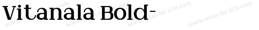 Vitanala Bold字体转换